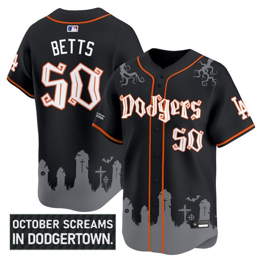 Men's Los Angeles Dodgers 'Halloween Edition' Premier Limited Jersey - Stitched