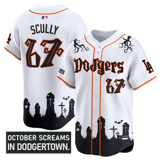 Men's Los Angeles Dodgers 'Halloween Edition' Premier Limited Jersey - Stitched