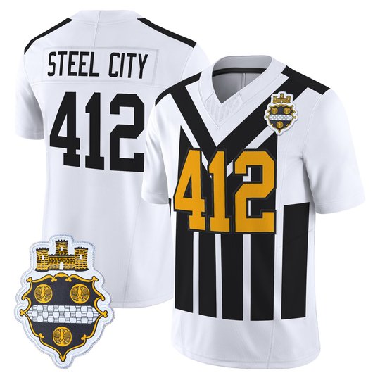 Men's Pittsburgh Steelers 1933 Patch Throwback Vapor Limited Jersey V2 - All Stitched