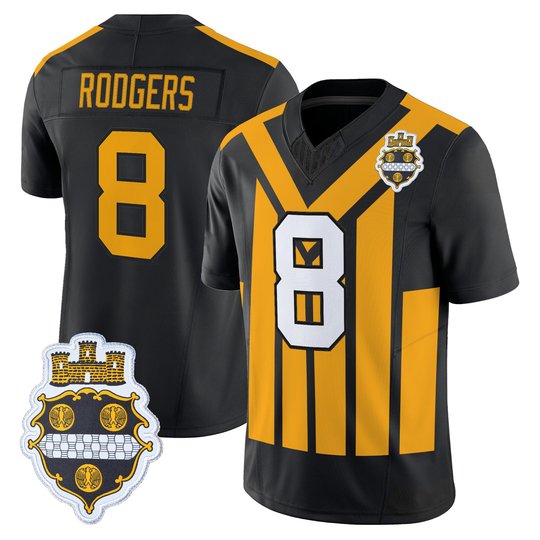 Men's Pittsburgh Steelers 1933 Patch Throwback Vapor Limited Jersey V2 - All Stitched