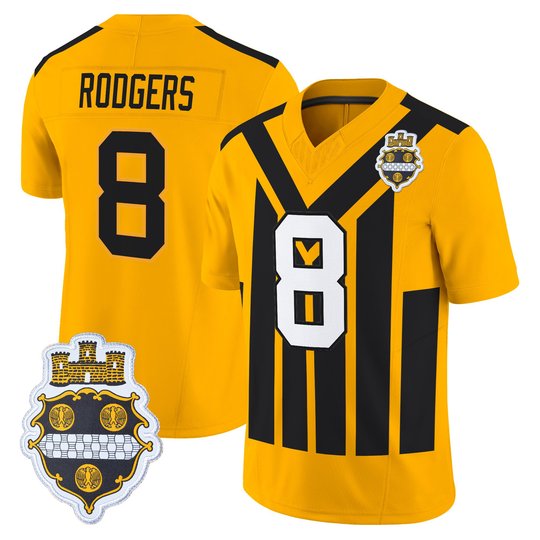 Men's Pittsburgh Steelers 1933 Patch Throwback Vapor Limited Jersey V2 - All Stitched