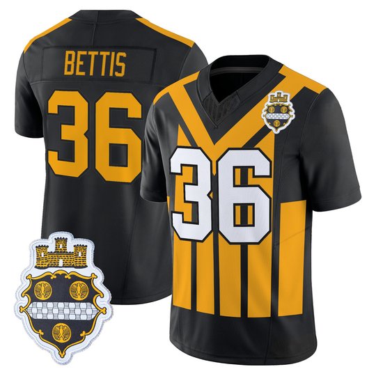 Men's Pittsburgh Steelers 1933 Patch Throwback Vapor Limited Jersey V2 - All Stitched