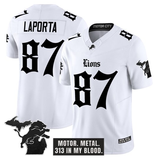 Men's Detroit Lions 'Gothic Motor Grit Edition' Vapor Limited Jersey V2 - All Stitched