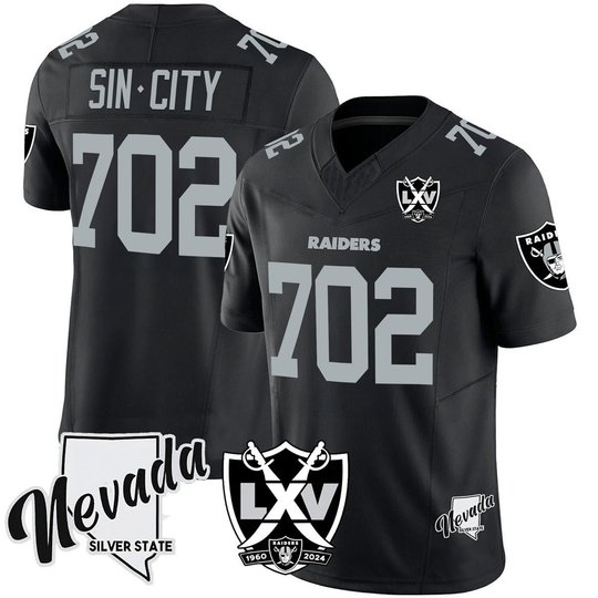 Men's Raiders 2025 Vapor Limited Jersey - 65th Anniversary V2 - All Stitched