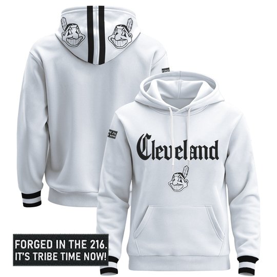 Men's Cleveland Indians 'Gothic Iron Edition' Premium Pullover Hoodie - All Stitched