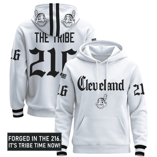 Men's Cleveland Indians 'Gothic Iron Edition' Premium Pullover Hoodie - All Stitched