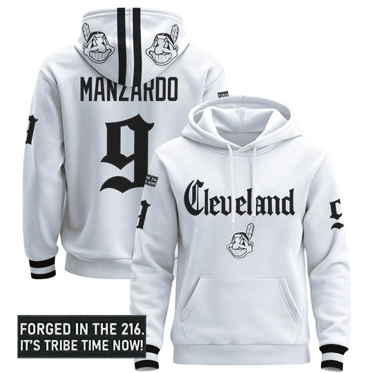 Men's Cleveland Indians 'Gothic Iron Edition' Premium Pullover Hoodie - All Stitched