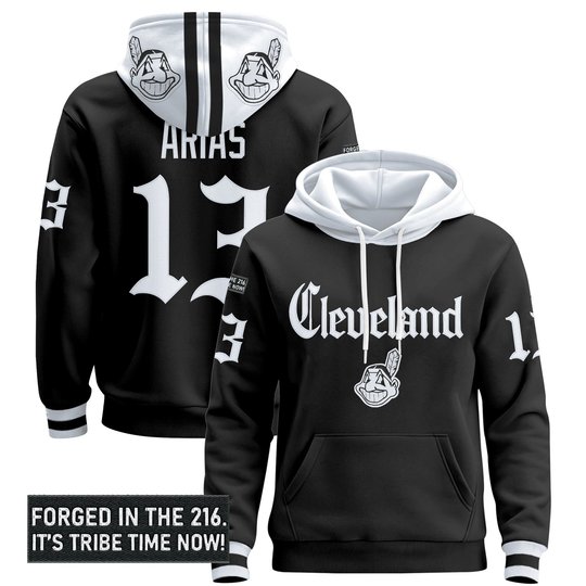 Men's Cleveland Indians 'Gothic Iron Edition' Premium Pullover Hoodie - All Stitched