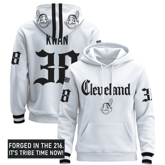 Men's Cleveland Indians 'Gothic Iron Edition' Premium Pullover Hoodie - All Stitched