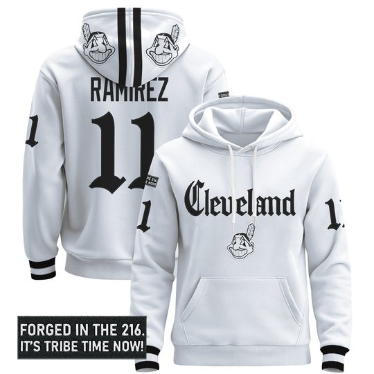 Men's Cleveland Indians 'Gothic Iron Edition' Premium Pullover Hoodie - All Stitched
