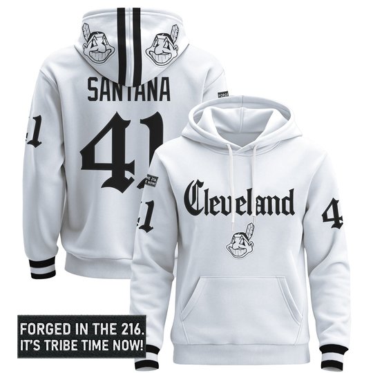 Men's Cleveland Indians 'Gothic Iron Edition' Premium Pullover Hoodie - All Stitched