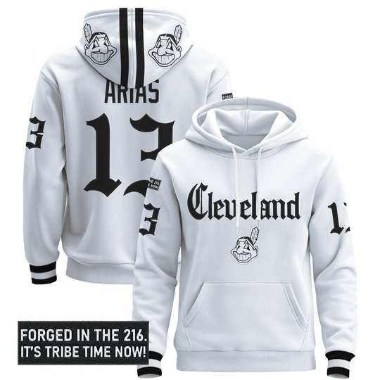 Men's Cleveland Indians 'Gothic Iron Edition' Premium Pullover Hoodie - All Stitched