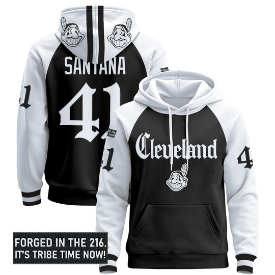 Men's Cleveland Indians 'Gothic Iron Edition' Premium Pullover Hoodie - All Stitched