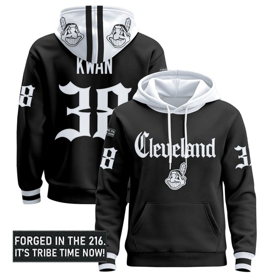 Men's Cleveland Indians 'Gothic Iron Edition' Premium Pullover Hoodie - All Stitched