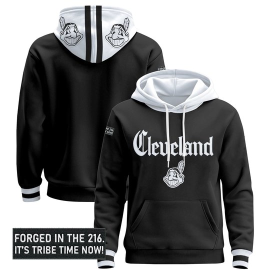 Men's Cleveland Indians 'Gothic Iron Edition' Premium Pullover Hoodie - All Stitched