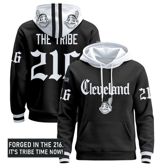 Men's Cleveland Indians 'Gothic Iron Edition' Premium Pullover Hoodie - All Stitched