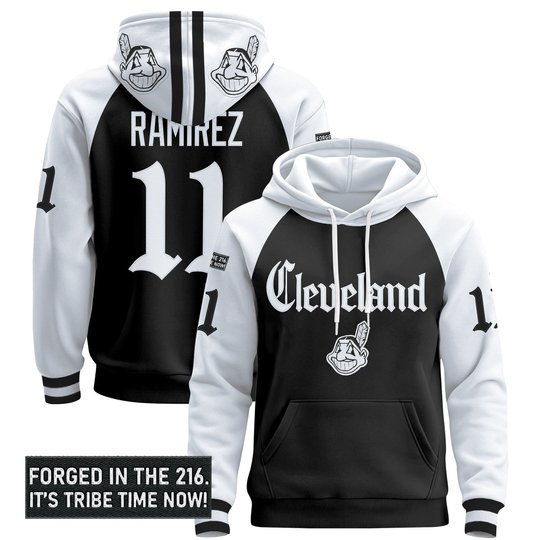 Men's Cleveland Indians 'Gothic Iron Edition' Premium Pullover Hoodie - All Stitched