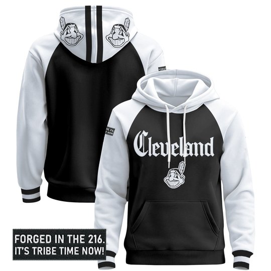 Men's Cleveland Indians 'Gothic Iron Edition' Premium Pullover Hoodie - All Stitched