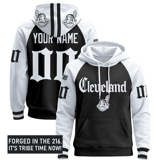 Cleveland Indians 'Gothic Iron Edition' Premium Custom Pullover Hoodie - All Stitched