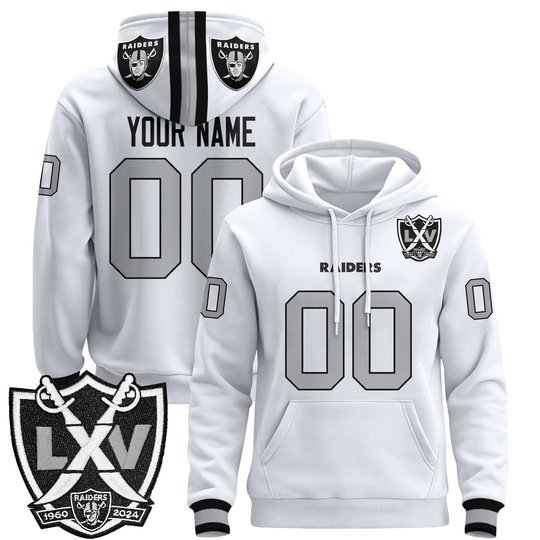 Las Vegas Raiders 2025 Premium Custom Pullover Hoodie - All Stitched