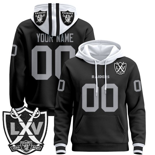 Las Vegas Raiders 2025 Premium Custom Pullover Hoodie - All Stitched