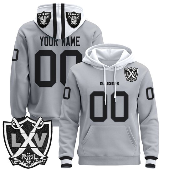 Las Vegas Raiders 2025 Premium Custom Pullover Hoodie - All Stitched