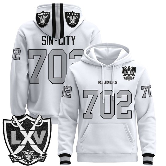 Men's Las Vegas Raiders 2025 Premium Pullover Hoodie - All Stitched