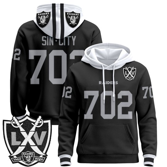 Men's Las Vegas Raiders 2025 Premium Pullover Hoodie - All Stitched