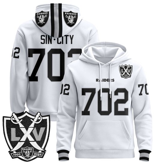 Men's Las Vegas Raiders 2025 Premium Pullover Hoodie - All Stitched