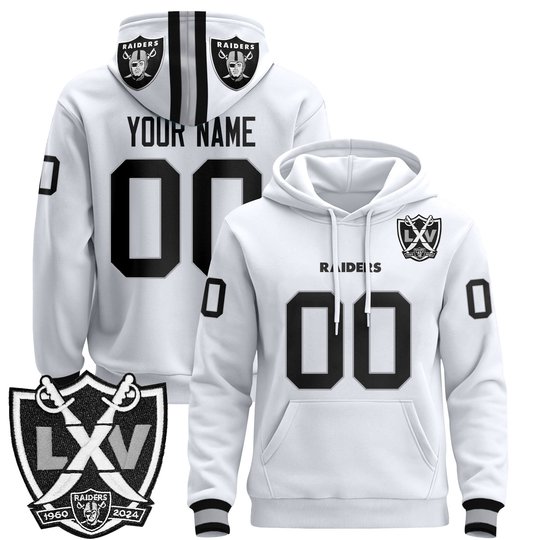 Las Vegas Raiders 2025 Premium Custom Pullover Hoodie - All Stitched