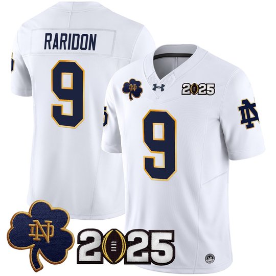 Men's Notre Dame Fighting Irish 2025 CFP Final Patch Vapor Limited Jersey - All Stitched