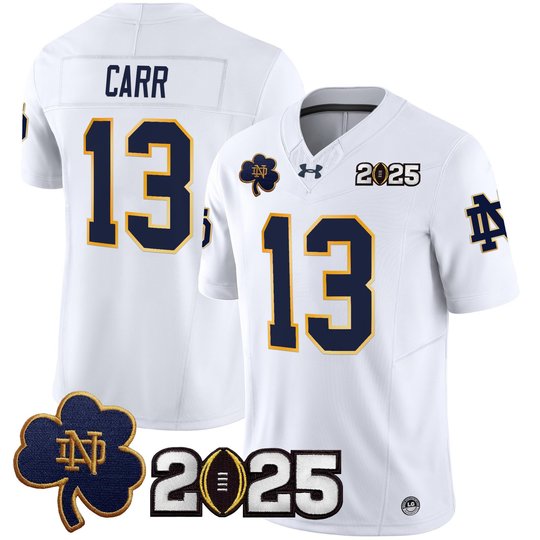 Men's Notre Dame Fighting Irish 2025 CFP Final Patch Vapor Limited Jersey - All Stitched