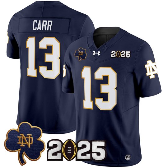 Men's Notre Dame Fighting Irish 2025 CFP Final Patch Vapor Limited Jersey - All Stitched