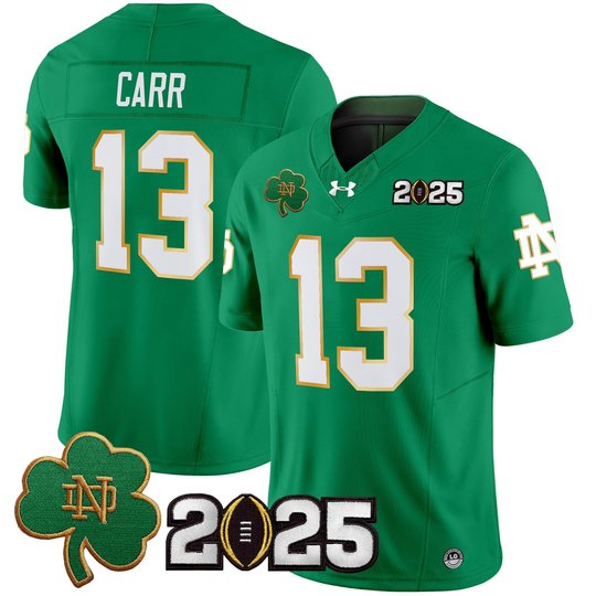 Men's Notre Dame Fighting Irish 2025 CFP Final Patch Vapor Limited Jersey - All Stitched
