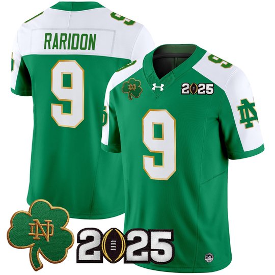 Men's Notre Dame Fighting Irish 2025 CFP Final Patch Vapor Limited Jersey - All Stitched