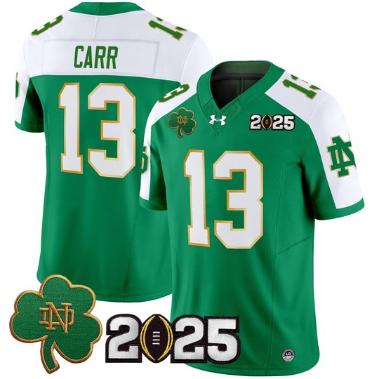 Men's Notre Dame Fighting Irish 2025 CFP Final Patch Vapor Limited Jersey - All Stitched
