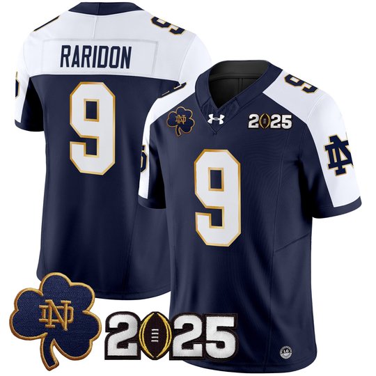 Men's Notre Dame Fighting Irish 2025 CFP Final Patch Vapor Limited Jersey - All Stitched