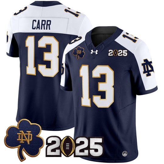 Men's Notre Dame Fighting Irish 2025 CFP Final Patch Vapor Limited Jersey - All Stitched