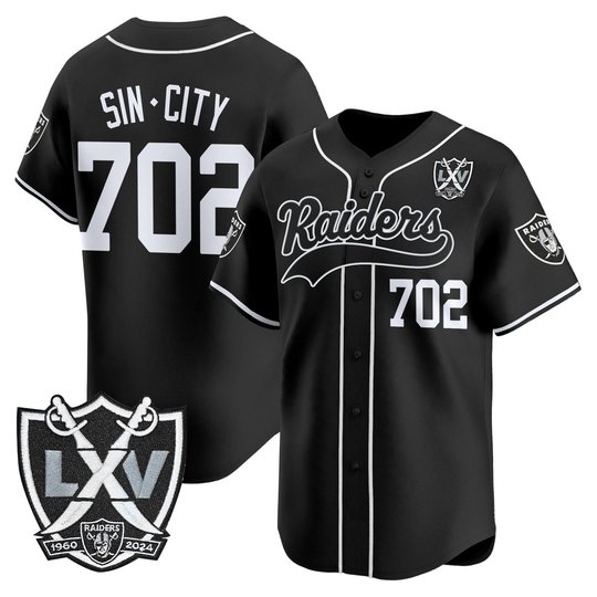 Men's Las Vegas Raiders 65th Anniversary Patch Vapor Baseball Jersey - All Stitched
