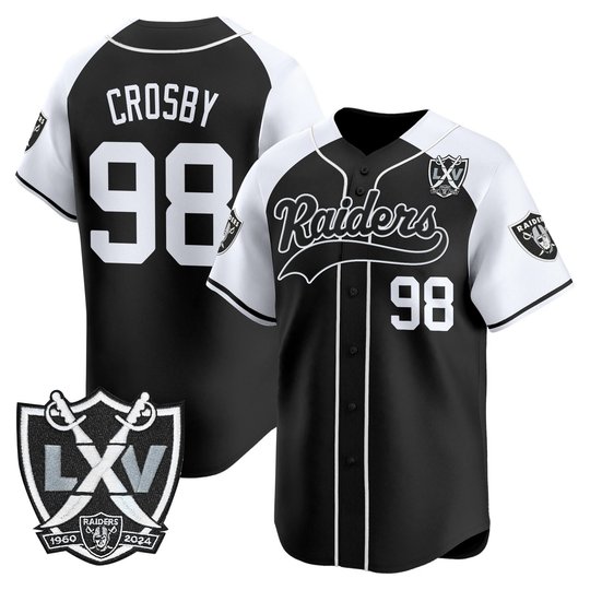 Men's Las Vegas Raiders 65th Anniversary Patch Vapor Baseball Jersey - All Stitched