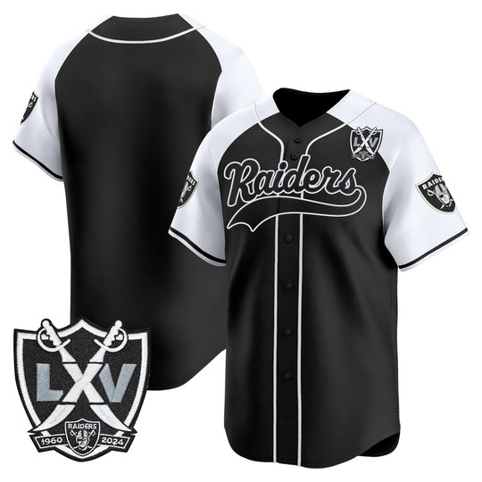 Men's Las Vegas Raiders 65th Anniversary Patch Vapor Baseball Jersey - All Stitched