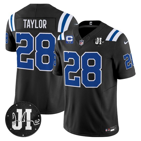 Men's Indianapolis Colts 2025 Jim Irsay Patch Vapor Limited Jersey - All Stitched