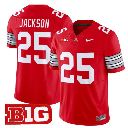 Men's Ohio State Buckeyes 'Heritage Stripe' 2025/26 Vapor Limited Jersey - All Stitched