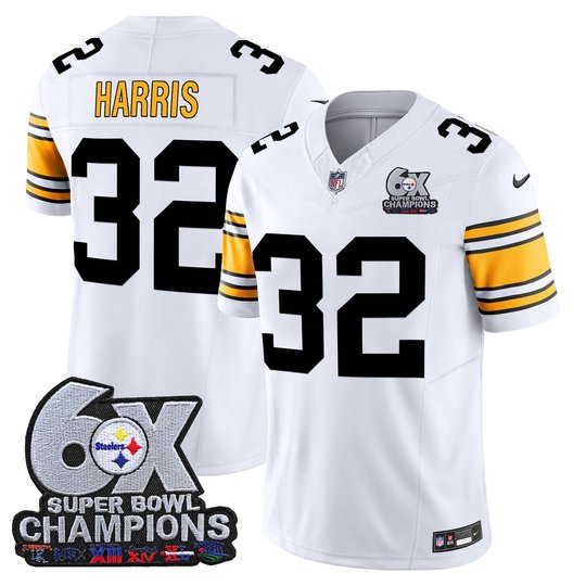 Men's Pittsburgh Steelers 6-Time Champions Patch Vapor Limited Jersey - All Stitched
