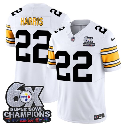 Men's Pittsburgh Steelers 6-Time Champions Patch Vapor Limited Jersey - All Stitched