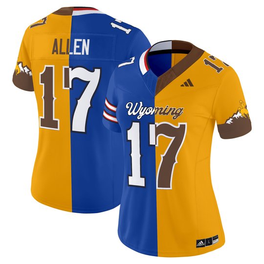 Josh Allen - Wyoming Cowboys x Buffalo Bills Split Vapor Limited Jersey - All Stitched