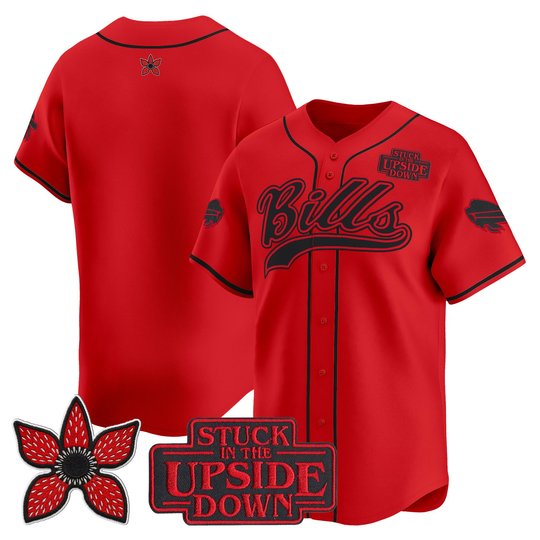 Men's Buffalo Bills 'Stranger Things Edition' Vapor Baseball Jersey - All Stitched