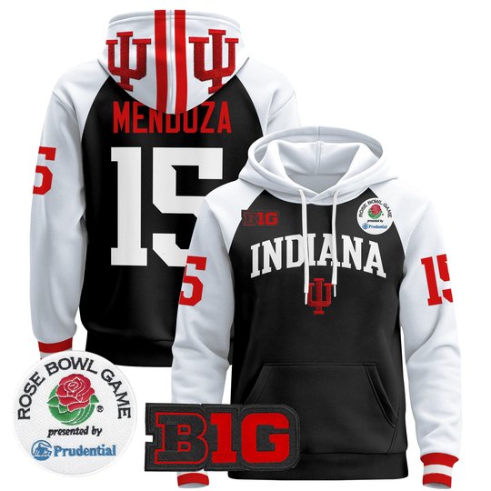 Men's Indiana Hoosiers 2025 Rose Bowl Premium Pullover Hoodie - All Stitched