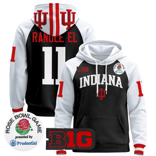 Men's Indiana Hoosiers 2025 Rose Bowl Premium Pullover Hoodie - All Stitched