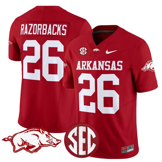 Men's Arkansas Razorbacks 2026 Vapor Limited Jersey - All Stitched